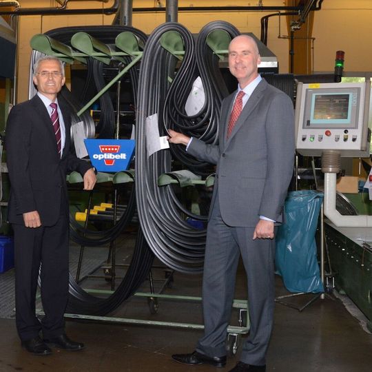 Geschäftsführung Arntz Optibelt Gruppe links: Reinhold Mühlbeyer, rechts: Konrad Ummen