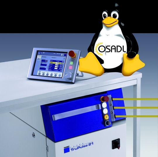 Der Laser Tru-Pulse 21 von Trumpf basiert auf dem Betriebssystem Linux. Trumpf ist auch Gründungsmitglied des Open Source Automation Development Lab (OSADL eG), das die Entwicklung von Open-Source-Software in der Automatisierungsindustrie fördert. Bild: Trumpf Der Laser Tru-Pulse 21 von Trumpf basiert auf dem Betriebssystem Linux. Trumpf ist auch Gründungsmitglied des Open Source Automation Development Lab (OSADL eG), das die Entwicklung von Open-Source-Software in der Automatisierungsindustrie fördert. Bild: Trumpf
