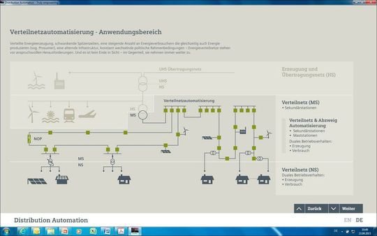 Die Distribution Automation App von Siemens veranschaulicht Anwendungen und Lösungen für Verteilnetzautomatisierungen. Die Distribution Automation App von Siemens veranschaulicht Anwendungen und Lösungen für Verteilnetzautomatisierungen.