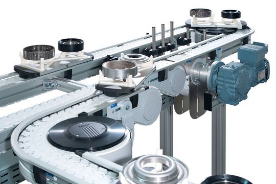 Das Kettenfördersystem Varioflow Plus überzeugt als anwenderfreundliches Baukastensystem auch mit einer schnellen Inbetriebnahme.