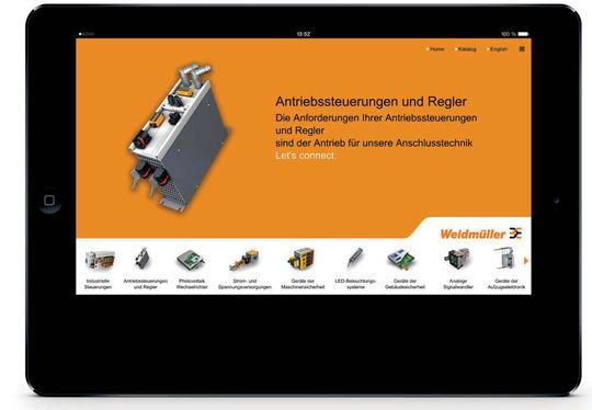 Mit der App Sales Support von Weidmüller können deren Vertriebsmitarbeiter schnelle und gezielte Produktempfehlungen für ihre Kunden finden. Mit der App Sales Support von Weidmüller können deren Vertriebsmitarbeiter schnelle und gezielte Produktempfehlungen für ihre Kunden finden.
