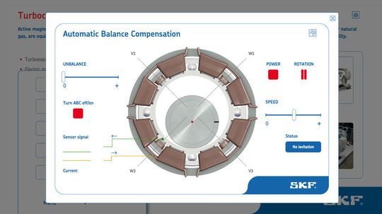 Die Magnetic Bearing App von SKF veranschaulicht die Funktionsweise von magnetischen Lagern. Die Magnetic Bearing App von SKF veranschaulicht die Funktionsweise von magnetischen Lagern.