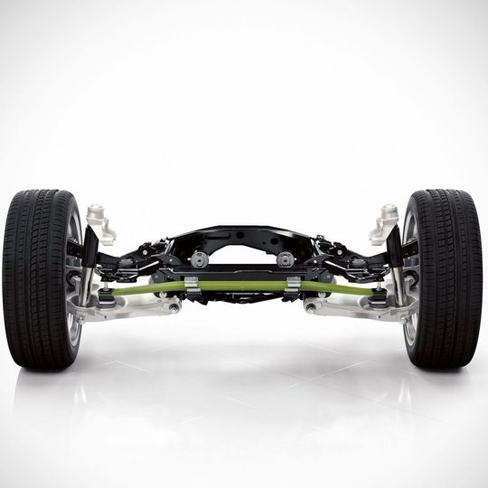 Die Hinterachse des neuen Volvo XC90 hat eine Querblattfeder aus gewichtsparendem Verbundwerkstoff. In Zusammenarbeit mit Benteler-SGL wird die Composite-Blattfeder für diese Hinterradaufhängung in Großserie unter Einsatz des Matrixharzsystems Loctite MAX von Henkel angefertigt. Die Hinterachse des neuen Volvo XC90 hat eine Querblattfeder aus gewichtsparendem Verbundwerkstoff. In Zusammenarbeit mit Benteler-SGL wird die Composite-Blattfeder für diese Hinterradaufhängung in Großserie unter Einsatz des Matrixharzsystems Loctite MAX von Henkel angefertigt.