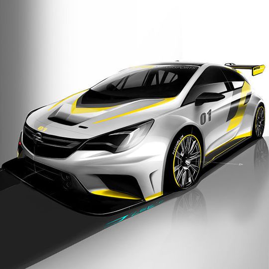 Opel stellt mit dem Astra einen eigenen Renntourenwagen für die aufstrebende TCR-Serie vor. Opel stellt mit dem Astra einen eigenen Renntourenwagen für die aufstrebende TCR-Serie vor.