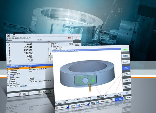 In der Version 4.7 der Bedienoberfläche Sinumerik Operate hat Siemens die Multitasking-Bearbeitung mit Werkzeugmaschinen verbessert, um beispielsweise die Komplettbearbeitung auch hoch komplexer Werkstücke zu ermöglichen. In der Version 4.7 der Bedienoberfläche Sinumerik Operate hat Siemens die Multitasking-Bearbeitung mit Werkzeugmaschinen verbessert, um beispielsweise die Komplettbearbeitung auch hoch komplexer Werkstücke zu ermöglichen.