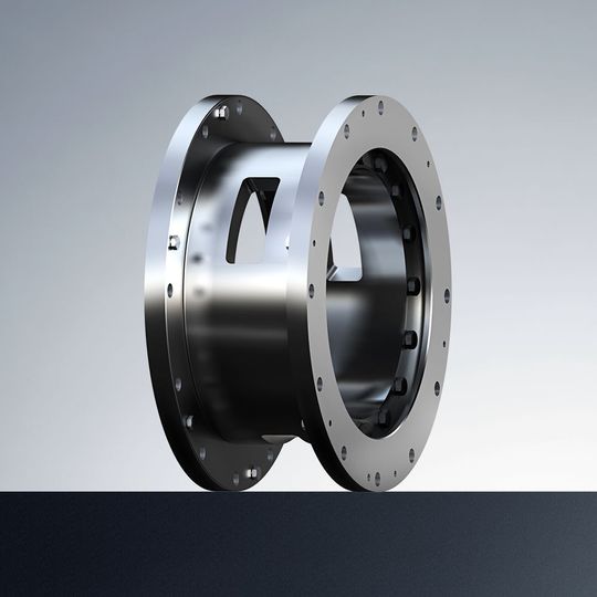 Der spezielle Aufbau der Drehmomentstütze Radex-N FNZ soll eine sehr drehsteife Drehmomentübertragung gewährleisten.