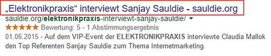 Der Title: das erste was Besucher über Google von Ihrer Webseite sehen Der Title: das erste was Besucher über Google von Ihrer Webseite sehen