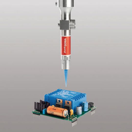 Geringe Baugröße: Die Exzenterschneckenpumpe ist insbesondere für einen Einsatz an kleinen Dosierrobotern geeignet, da die Fliehkräfte bei schnellen, dynamischen Verfahrwegen keinen Einfluss nehmen können. Geringe Baugröße: Die Exzenterschneckenpumpe ist insbesondere für einen Einsatz an kleinen Dosierrobotern geeignet, da die Fliehkräfte bei schnellen, dynamischen Verfahrwegen keinen Einfluss nehmen können.