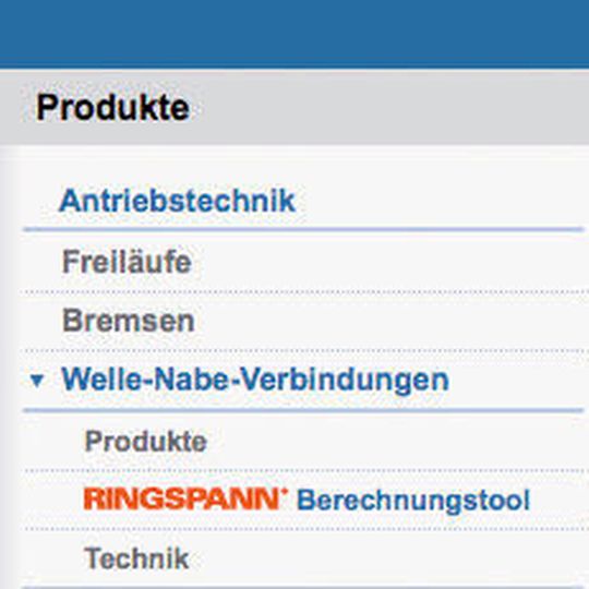Das Bild zeigt das Einstiegsmenü zum Berechnungstool.
