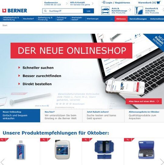 Berner: Neuer Onlineshop