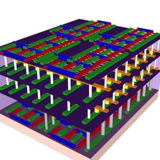 Ein neues Computerchip-Design verwendet Kohlenstoff-Nanoröhren, die es ermöglichen, Speicher- und Prozessorschichten in drei Dimensionen zu stapeln. Ein neues Computerchip-Design verwendet Kohlenstoff-Nanoröhren, die es ermöglichen, Speicher- und Prozessorschichten in drei Dimensionen zu stapeln.