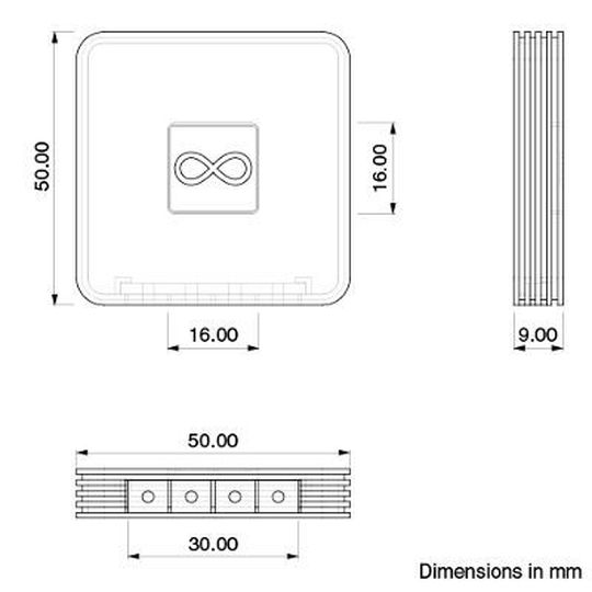 Kompakt: Die Abmessungen des monkeys im Gehäuse.