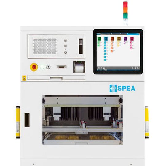 Der Board-Tester der Serie 3030 von SPEA. Der Hersteller von Testsystemen ging aus dem internen Benchmarking bei Bosch Automotive als Spitzenreiter hervor. Der Board-Tester der Serie 3030 von SPEA. Der Hersteller von Testsystemen ging aus dem internen Benchmarking bei Bosch Automotive als Spitzenreiter hervor.
