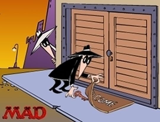 Die Gefahr der Industriespionage wird oft unterschätzt. Bild: MAD Magazine Online Die Gefahr der Industriespionage wird oft unterschätzt. Bild: MAD Magazine Online
