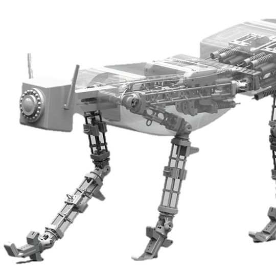 Unbegrenzte Möglichkeiten: Konzept für ein Cheetah nachempfundenes Robotersystem mit Myorobotics-Komponenten. Unbegrenzte Möglichkeiten: Konzept für ein Cheetah nachempfundenes Robotersystem mit Myorobotics-Komponenten.