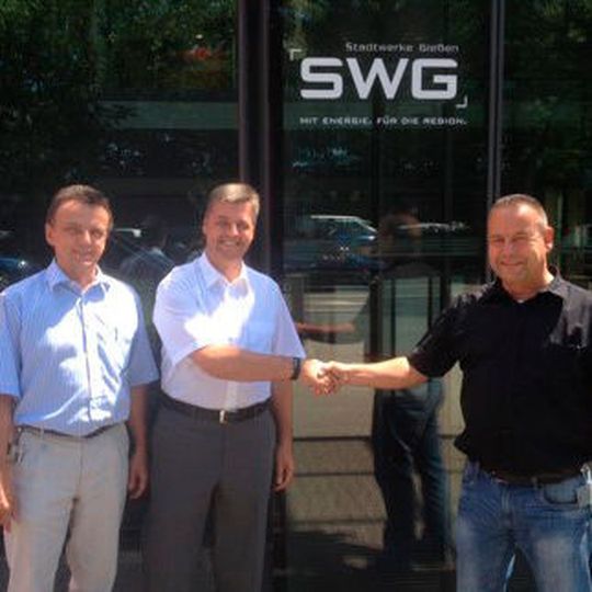 Matthias Acker (Leiter Kundenservice, SWG), Ingolf Romeike (Ciber) und Rüdiger Hahn (Leiter Forderungsmanagement, SWG) Matthias Acker (Leiter Kundenservice, SWG), Ingolf Romeike (Ciber) und Rüdiger Hahn (Leiter Forderungsmanagement, SWG)