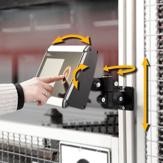 Mit vier Freiheitsgraden sorgt die RK-Monitorhalterung für größtmögliche Arbeitsergonomie. Mit vier Freiheitsgraden sorgt die RK-Monitorhalterung für größtmögliche Arbeitsergonomie.