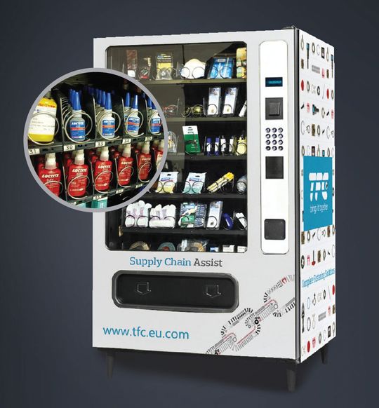 Leider kann man sich Fertigungskomponenten nicht aus dem Automaten ziehen. Das Kanban-Prinzip ist aber das gleiche: Wird etwas dringend gebraucht, ist es da.