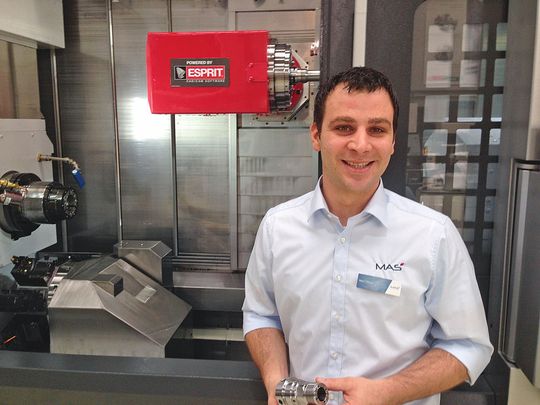 Marc Decker, production manager prototype development, now programs his parts up to 40% faster using the Esprit CAM software. Marc Decker, production manager prototype development, now programs his parts up to 40% faster using the Esprit CAM software.