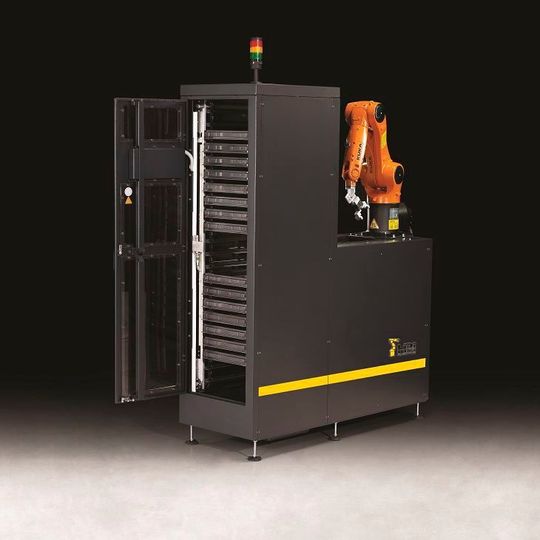 Automationslösungen wie zum Be- und Entladen von Werkzeugmaschinen mit integrierter Bildverarbeitung entwickelt HBI Robotics.