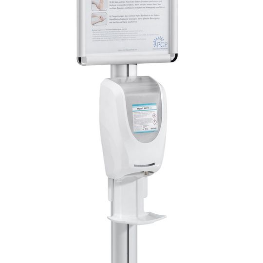 Die mobilen Spendersysteme von PGP funktionieren je nach Ausführung auch berührungsfrei.