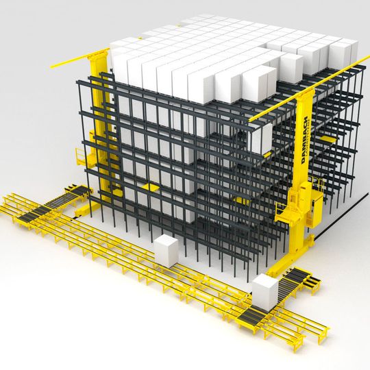 Energiespeicher in den Dambach-Regalbediengeräten reduzieren die Netzanschlussleistung um den Faktor 5. Energiespeicher in den Dambach-Regalbediengeräten reduzieren die Netzanschlussleistung um den Faktor 5.