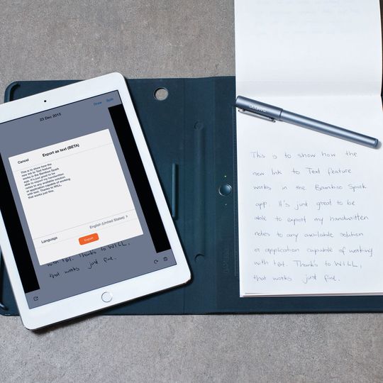 Mit dem Bamboo Script können nun auch handschriftliche Notizen in einen digitalen Text konvertiert werden. Mit dem Bamboo Script können nun auch handschriftliche Notizen in einen digitalen Text konvertiert werden.