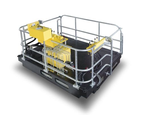 Die neu entwickelte Bahnhydraulik von Bolenz & Schäfer ermöglicht eine höhere Auslastung von Tragwagen und einfacheres Handling. Die neu entwickelte Bahnhydraulik von Bolenz & Schäfer ermöglicht eine höhere Auslastung von Tragwagen und einfacheres Handling.