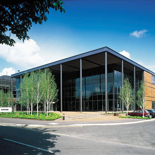 Lonza's facility in Slough, roughly 22 miles west of London, where the company manufactures Mammalian Biopharmaceuticals. Lonza's facility in Slough, roughly 22 miles west of London, where the company manufactures Mammalian Biopharmaceuticals.