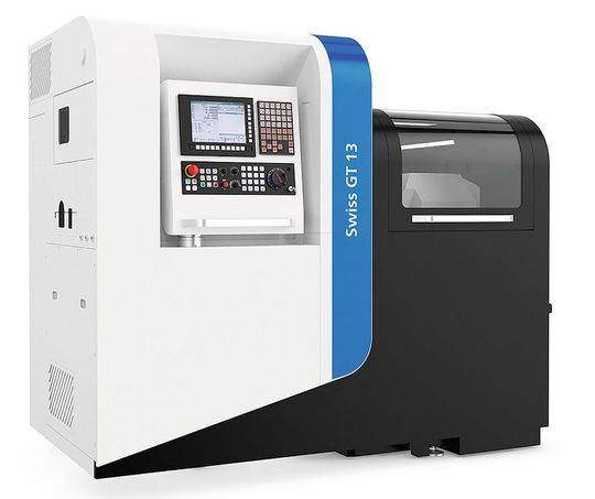 La Swiss DT13 est une machine très complète, capable de réaliser de nombreuses opérations comme du taillage par génération, du tourbillonage de filets et du polygonage. La Swiss DT13 est une machine très complète, capable de réaliser de nombreuses opérations comme du taillage par génération, du tourbillonage de filets et du polygonage.
