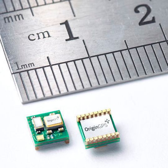 Multi-GNSS-Modul mit den weltweit kleinsten Abmessungen: Das Multi-Micro-Spider-Modul von OriginGPS misst gerade einmal 5,6 x 5,6 mm bei einer Höhe von 2,65 mm.