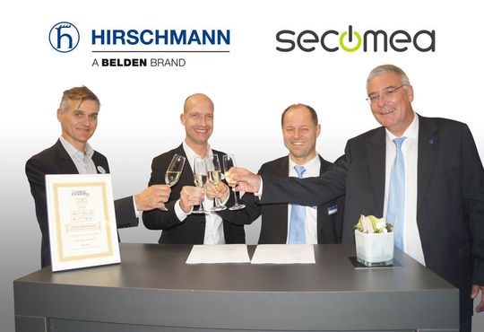 Hirschmann und Secomea unterzeichnen Partnerschaftsabkommen für innovative Remote-Access-Lösung. Hirschmann und Secomea unterzeichnen Partnerschaftsabkommen für innovative Remote-Access-Lösung.