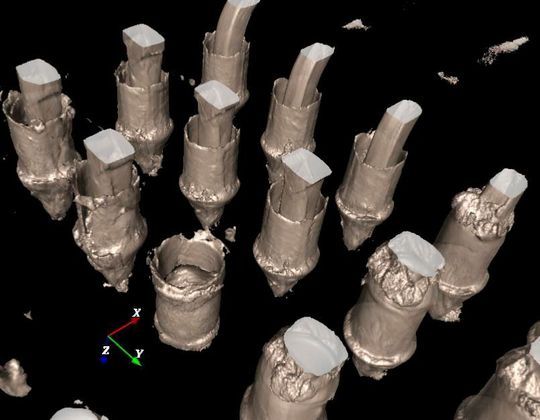 GEs planarCT-Modul wird zusammen mit der 3D|viewer Software ausgeliefert, mit der beispielsweise die Untersuchung von THT-Lötstellen – inklusive virtuellen Schnitten in alle Richtungen – möglich ist.