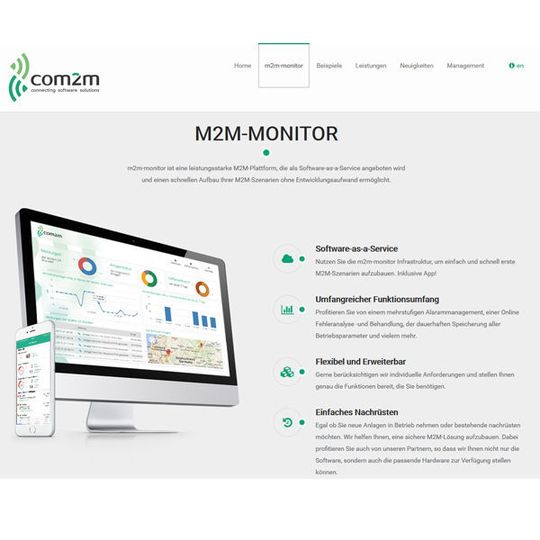Die Com2m-Lösung "m2m-monitor" ist ab sofort im Adesso-Portfolio zu finden. Die Com2m-Lösung "m2m-monitor" ist ab sofort im Adesso-Portfolio zu finden.