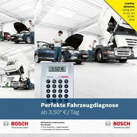 Bis zur Jahresmitte läuft eine Leasingaktion von Bosch.