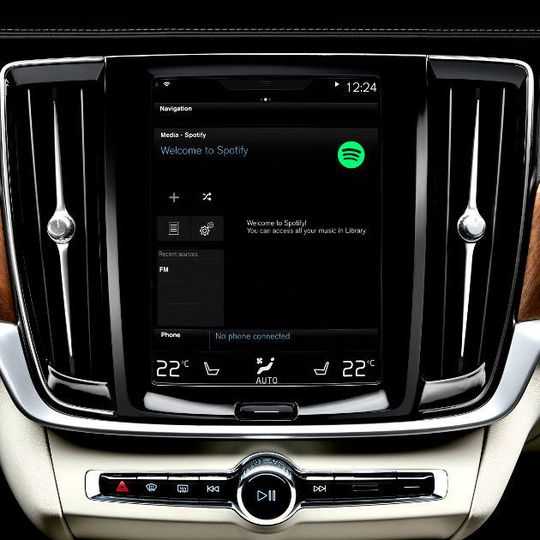 Volvo bietet den Musik-Streamingdienst Spotity optional in seinen 90er Modellen an. Volvo bietet den Musik-Streamingdienst Spotity optional in seinen 90er Modellen an.