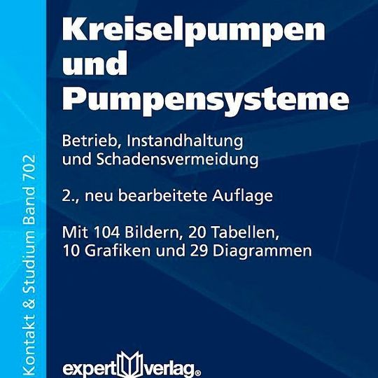 Thomas Merkle: Kreiselpumpen und Pumpensysteme – Betrieb, Instandhaltung und Schadensvermeidung. Expert-Verlag 2016, 140 Seiten, ISBN: 978-3-8169-3312-0, 39,80 Euro. Thomas Merkle: Kreiselpumpen und Pumpensysteme – Betrieb, Instandhaltung und Schadensvermeidung. Expert-Verlag 2016, 140 Seiten, ISBN: 978-3-8169-3312-0, 39,80 Euro.