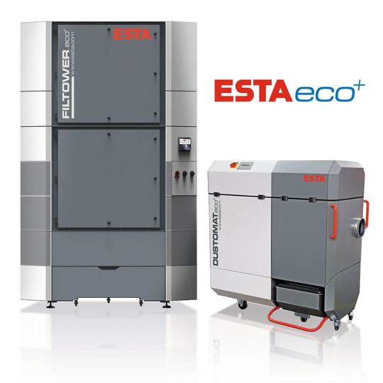 Das Hallenlüftungssystem Filtower zur Einhaltung der Reststaubgrenzwerte in Produktionshallen sowie der mobile Entstauber Dustomat 4 werden auf der Powtech 2016 in der neuen eco+ Ausführung vorgestellt. Das Hallenlüftungssystem Filtower zur Einhaltung der Reststaubgrenzwerte in Produktionshallen sowie der mobile Entstauber Dustomat 4 werden auf der Powtech 2016 in der neuen eco+ Ausführung vorgestellt.