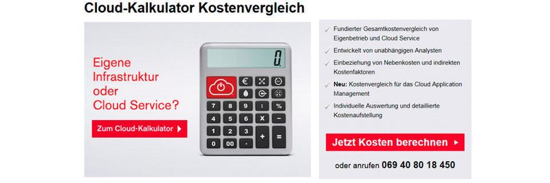 Der TCO-Cloud-Kalkulator unterstützt Unternehmen dabei, alle Kostenfaktoren von Cloud-Lösungen zu erfassen und zu vergleichen.