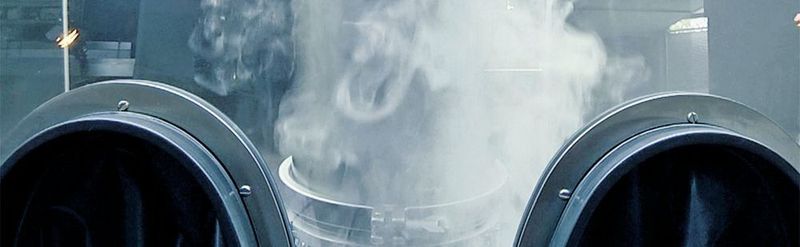 Smoke studies show the airflow in the barrier system.