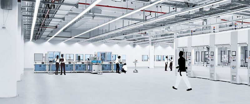 Die "CP Factory", ist Teil der integrierten Lernfabrik am Produktionsstandort von Festo in Scharnhausen, Deutschland.