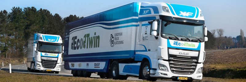 Bei einem Abstand von nur 0,5 Sekunden zwischen den LKW beträgt der Abstand nur 10 Meter. Die Reaktionszeit des nachfolgenden LKWs ist rund 25 Mal kürzer als die durchschnittliche menschliche Reaktionszeit von 1 Sekunde.