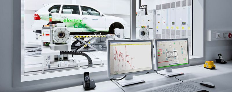 Der Siemens-Prüfstand am neuen Fertigungs- und Entwicklungsstandort der Business Unit eCar Powertrain Systems in Erlangen. Künftig arbeitet der Konzern mit Valeo am Thema Hochspannungsantriebe.