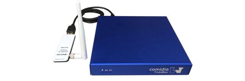 Die Trutzbox von Comidio schützt die Privatsphäre beim Surfen, Versenden von E-Mails und beim Videochat.