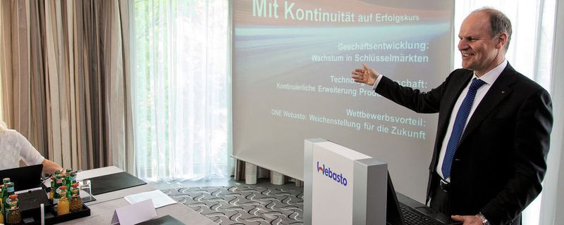 Die Geschäfte der Webasto SE laufen gut. Webasto-Chef Dr. Holger Engelmann schmiedet entsprechend große Pläne – unter anderem mit der Elektromobilität.