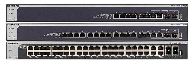 Netgears neue 10GbE-Smart-Managed-Switches sind mit acht, 16 und 44 Kupfer-Ports ausgestattet.