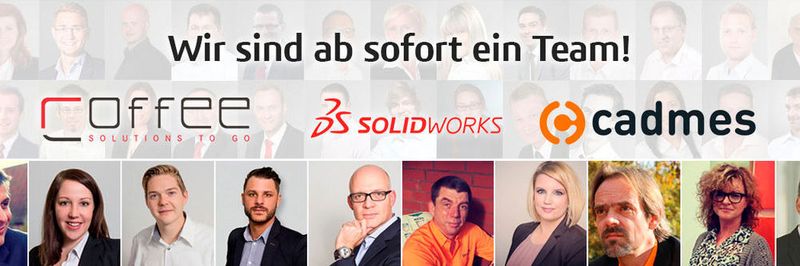 Die Coffee GmbH hat zum 1. Mai 2016 das Solidworks-Geschäft der Cadmes Deutschland GmbH übernommen. Alle Mitarbeiter von Cadmes Deutschland verstärken damit ab sofort das Coffee-Team.