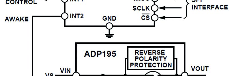 Bild 1: Grundschaltung des Bewegungsschalters (Bild: Analog Devices)