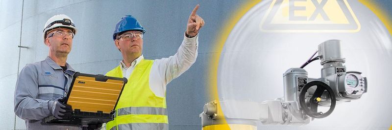 Selbst bei einer Explosion im Inneren dringt kein Zündfunke nach außen. Elektrische Stellantriebe enthalten alle Komponenten in einem Gehäuse. Die ideale Zündschutzart für diese Konstellation ist die druckfeste Kapselung.