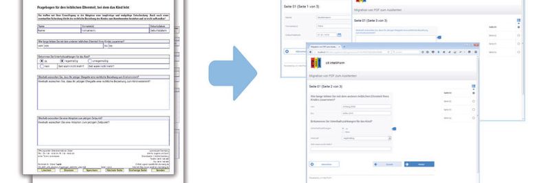 Automatisierte Umstellung von alten PDF-Eingabeformularen auf moderne Formular-Assistenten